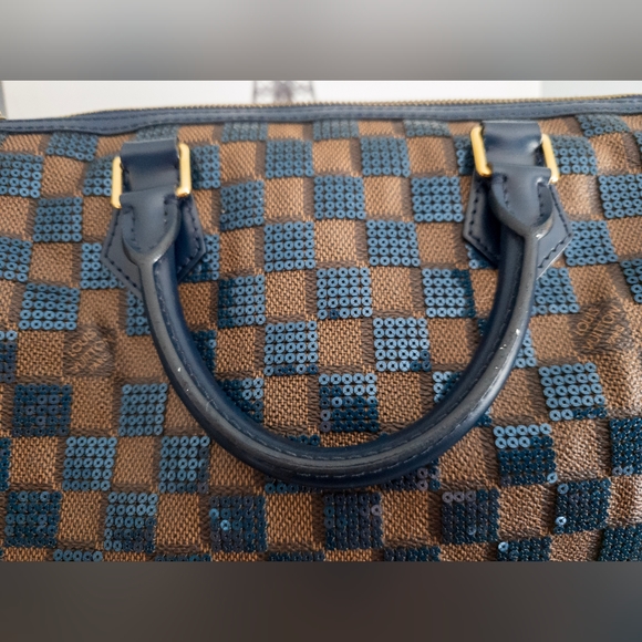 Louis Vuitton Paillettes Damier Ebene Speedy 30 w/Dustbag, Lock and Keys - Picture 12 of 17